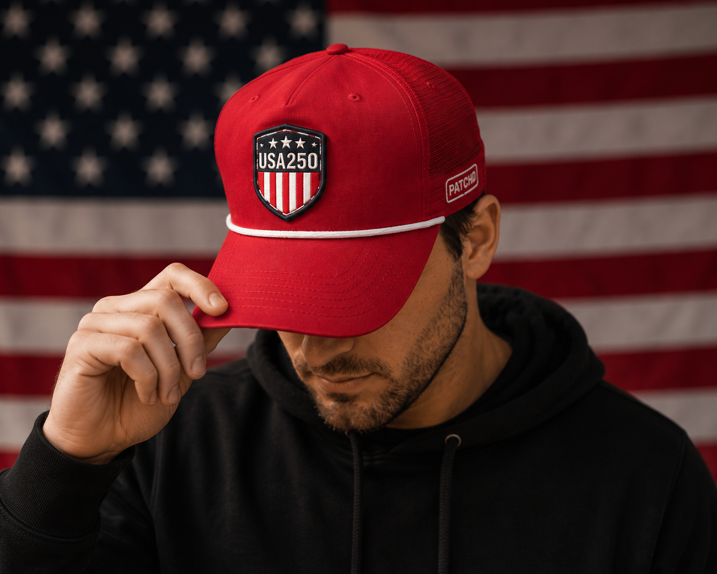 USA250 Shield Hat - Red