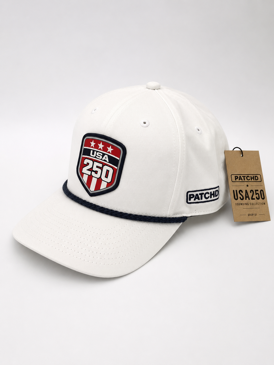 USA250 Shield Hat – White