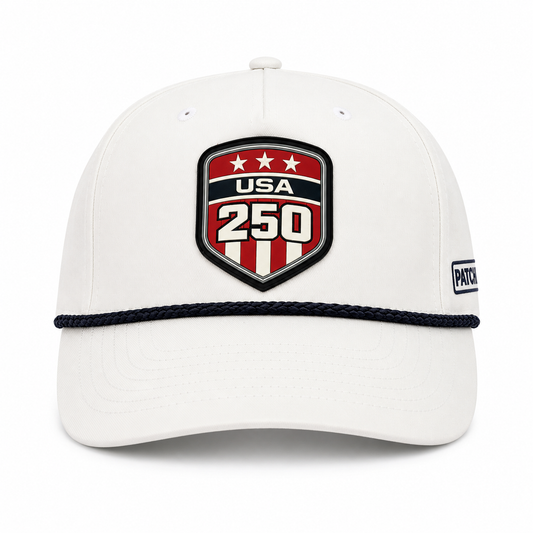 USA250 Shield Hat – White
